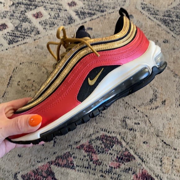 Nike Air Max 97 'Gold Sequin' Sneakers - Picture 6 of 11